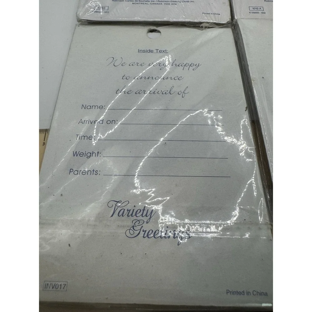 Lot Of 4‎ Packs Of NOS Baby Announcements And Thank You Cards Sealed